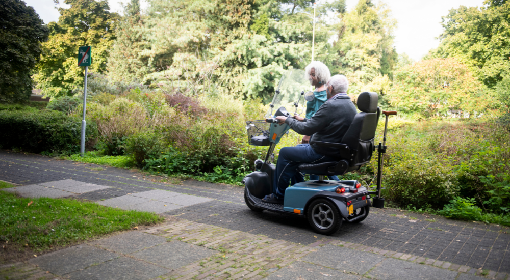 Mobility Scooter on Sidewalk